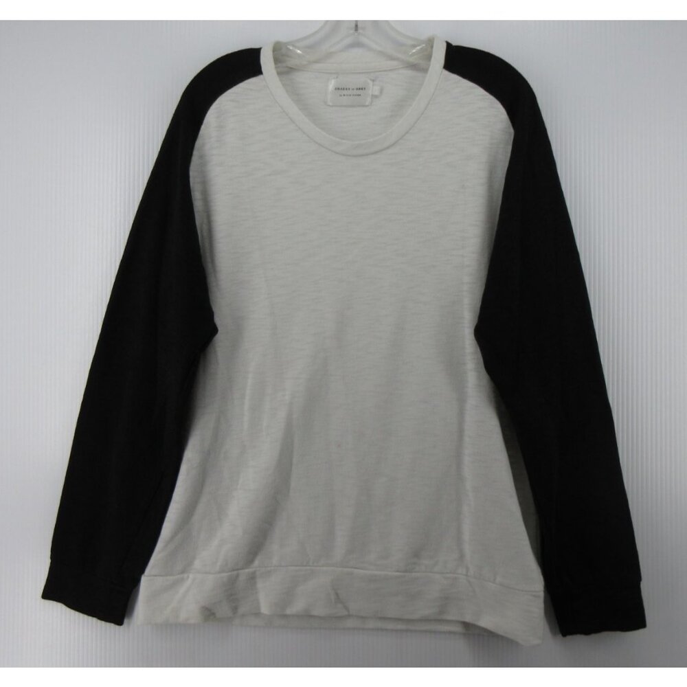 Shades of Grey Micah Cohen Shirt Medium White Pullover Raglan Sleeve *